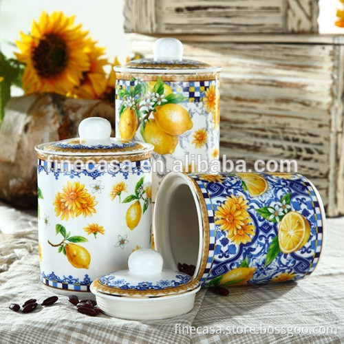 800CC Elegant New Bone China Ceramic Sunflower Canister set
Quality Assured